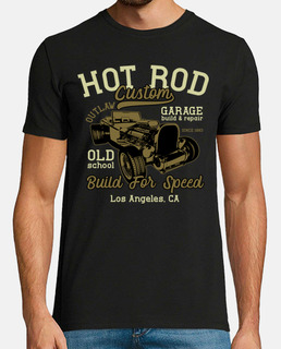 hotrod rockabilly motor t-shirt voitures classiques 1982 hot rod américain les angeles