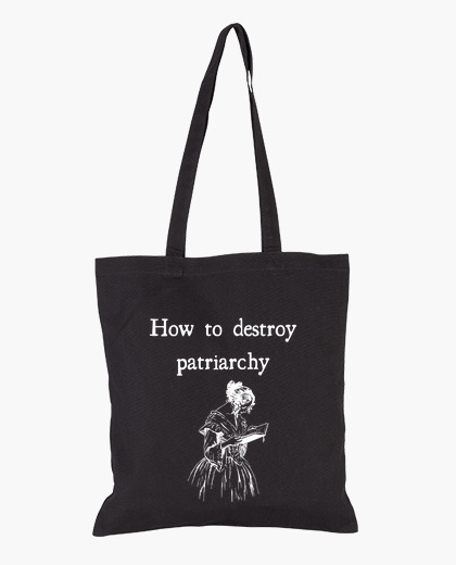 How to destroy patriarchy tote black bag