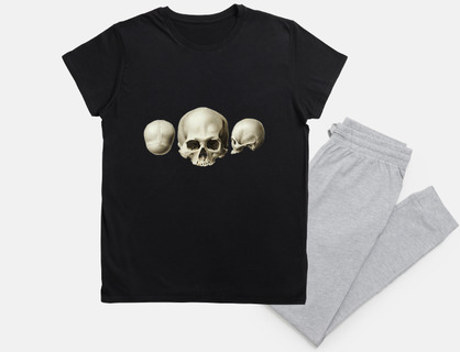 human skull three profiles