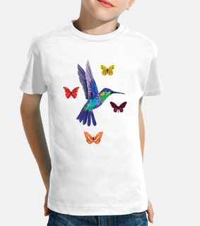 Hummingbird And Butterflies