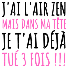 humour j ai l air zen cadeau femme