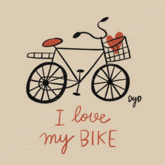 i love my bike tote bag