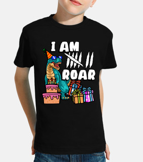 I Am 7 Roar  Dinosaur Birthday Shirt