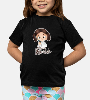 i am a rebel with a white edge - child, short sleeves, black