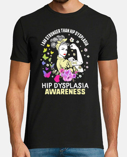 I Am Stronger Than Hip Dysplasia Awareness Cream Ribbon Strong Woman DDH Warrior Support Gift