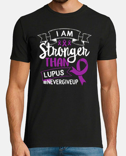 I Am Stronger Than Lupus Awareness Purple Ribbon Never Give Up Chronic Disease Warrior Gift