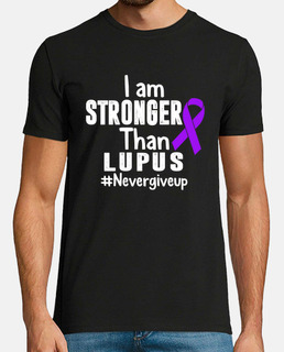 I Am Stronger Than Lupus Never Give Up Purple Awareness Ribbon Chronic Disease Warrior Support Gift