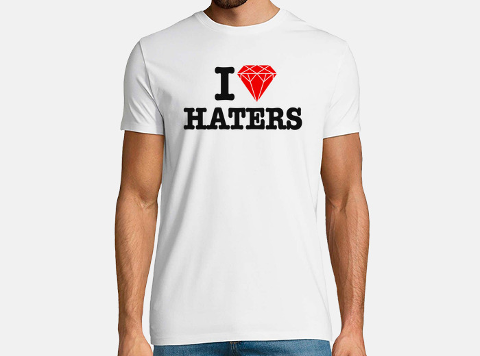 I love haters - diamond heart t-shirt | tostadora