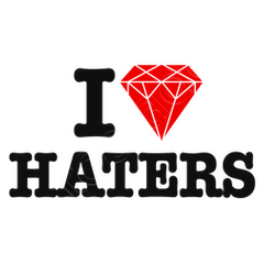 I love haters - diamond heart t-shirt | tostadora