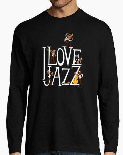 I love jazz on dark background t-shirt