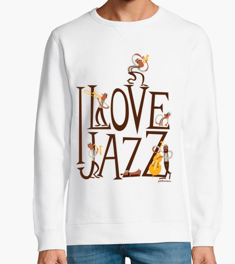 I love jazz on light background hoodie
