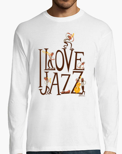 I love jazz on light background t-shirt