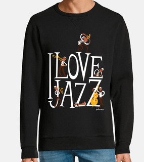 i love jazz su sfondo scuro