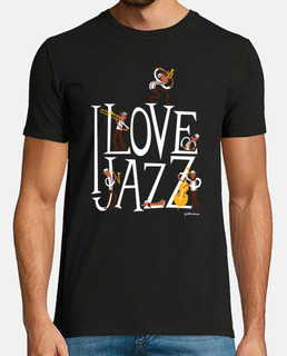 i love jazz sur fond sombre