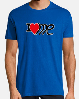 I LOVE ME  Hombre, manga corta, azul royal, calidad extra