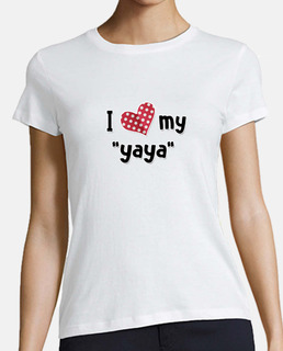 I love my Yaya camiseta blanca marga corta mujer