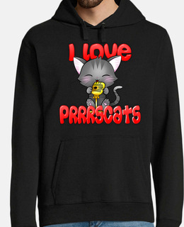 i love prrrscats - sweat-shirt pour hommes
