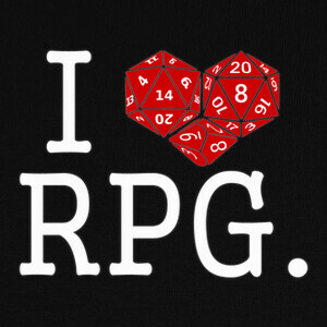 Camisetas I love RPG b
