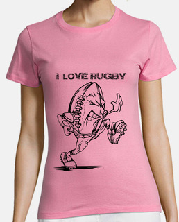 I love Rugby camiseta chica