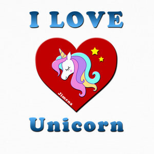 Camisetas I Love Unicorn 2