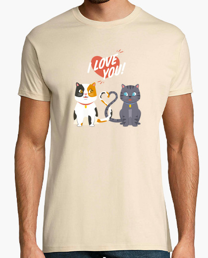 Camiseta I Love You Gatos Latostadora