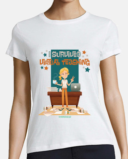 I survived virtual teaching - chica manga corta