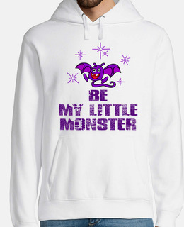il mio little mostro - uomo, jersey incappucciato, bianco