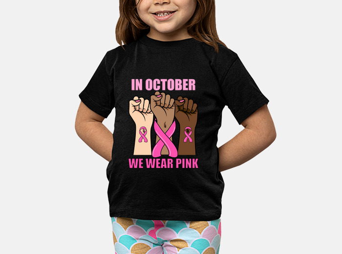 Custom in October We Wear Pink Baseball Jersey Pink Ribbon 