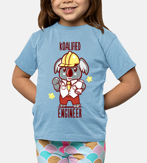 ingegnere koalificato - koala animal pun - maglietta per bambini