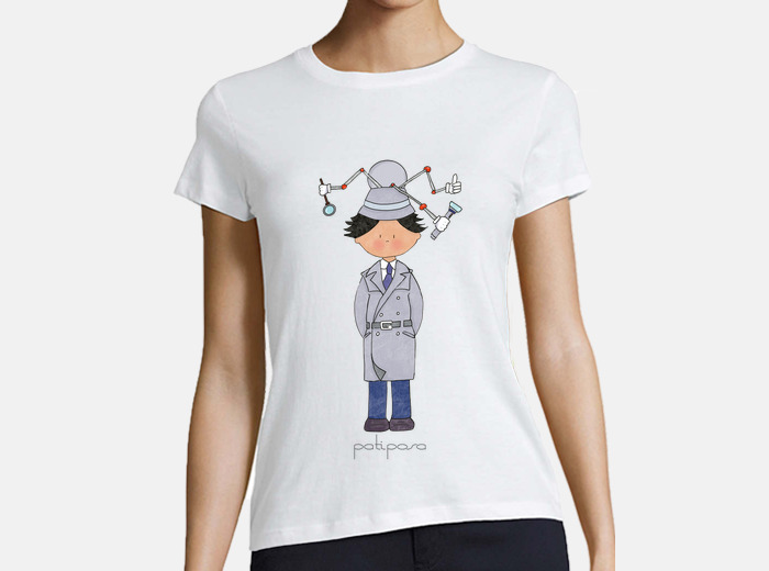 T-shirt Enfant Blanc Inspecteur gadget