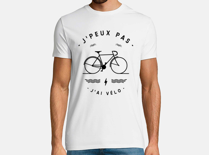 Tee shirt j'peux pas j'ai vélo avec, tee shirt duo père et fils