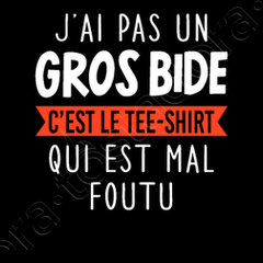 Homme Tee Shirt Manche Courte Humour J'ai Pas Un Gros Bide T-Shirt