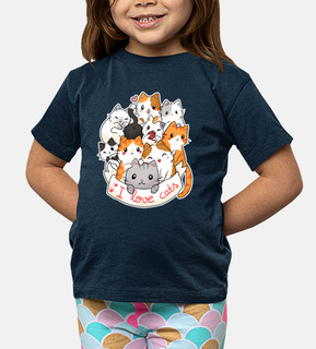 j'aime les chats - t-shirt chibi mignon