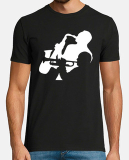 jazz tromba e sassofono giocatori t-shirt