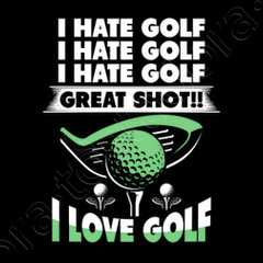 Tee Shirt Je Deteste Le Golf Super Coup I Tostadora