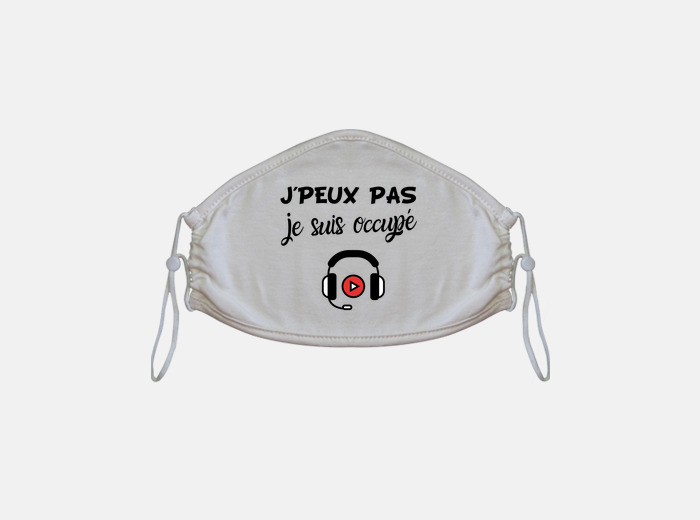 Masque Je Peux Pas Occupe Humour Gamer Tostadora