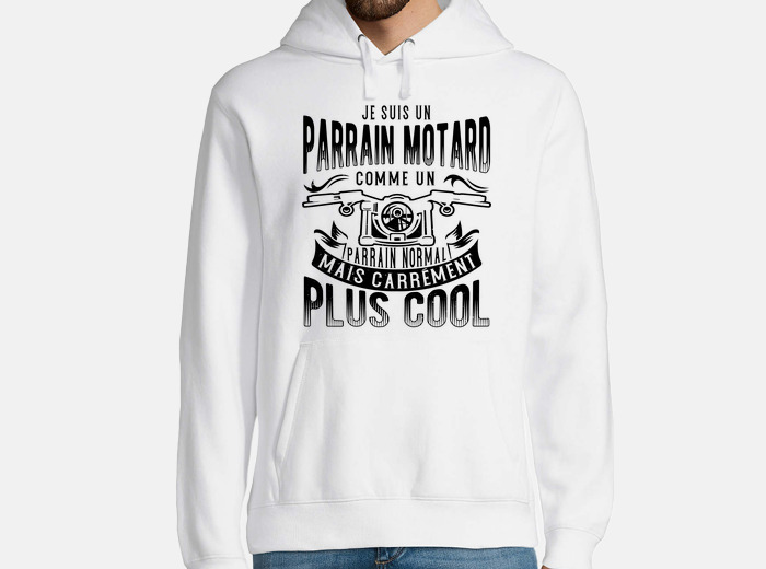 tee shirt homme je suis un parrain motard comme un parrain normal