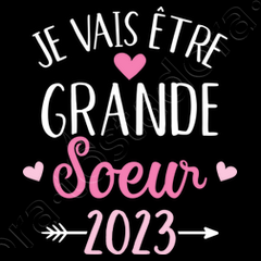 Je vais tre grande soeur 2023 kids t shirt tostadora