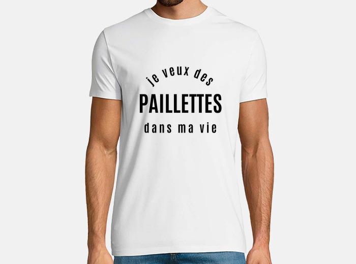 Tee shirt paillette online homme