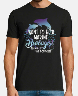 je veux devenir biologiste marin donc ma vie a une chemise marsouin cadeau de remise des diplômes ét