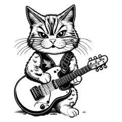 funtay Grattoir à chat en forme de guitare - Design cool - Style rock - En  carton - Avec boule de cloche - Utilisable des deux côtés - 2 couleurs  (noir/rouge) : : Animalerie