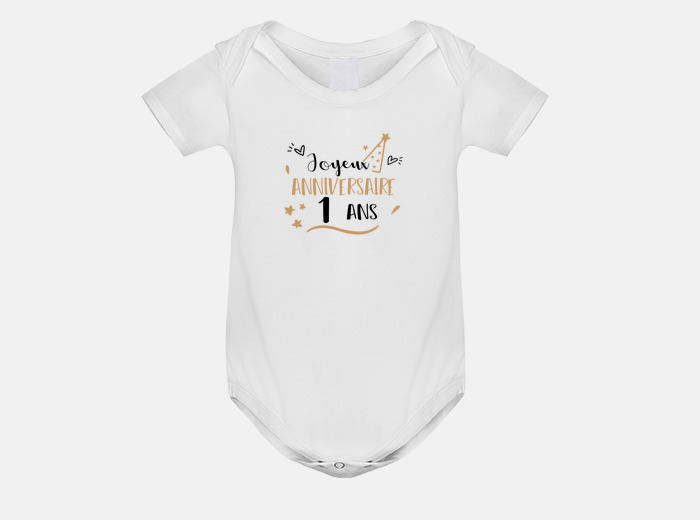 Body bebe joyeux anniversaire 1 ans tostadora