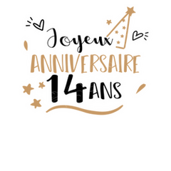 Tee Shirt Joyeux Anniversaire 14 Ans Tostadora