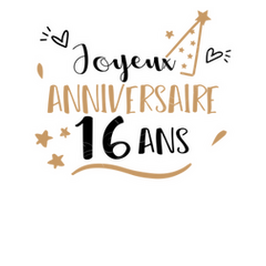 Tee Shirt Joyeux Anniversaire 16 Ans Tostadora