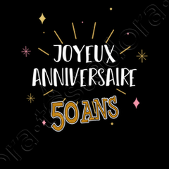 Tee Shirt Joyeux Anniversaire 50 Ans Tostadora