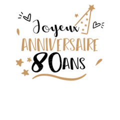 Tee Shirt Joyeux Anniversaire 80 Ans Tostadora