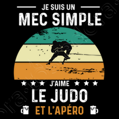 Tee-shirt cadeau apero judo judoka mec simple