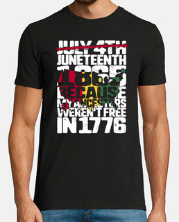 Juneteenth Day My Ancestors Werent Free in 1776 July 4th Black African American Map Flag Pride Gift