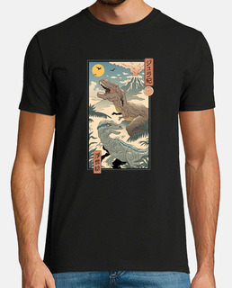 jurassic ukiyo-e 2 camiseta hombre