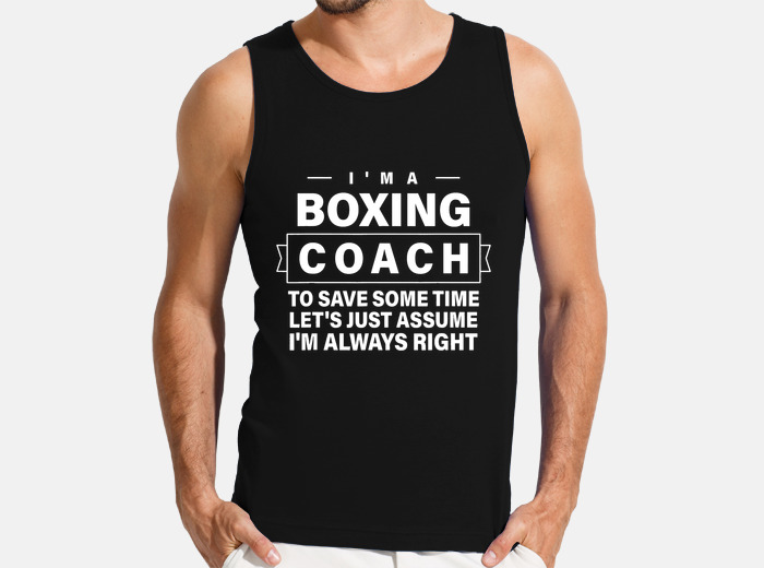 Camiseta divertida de entrenador de boxeo, Blanco